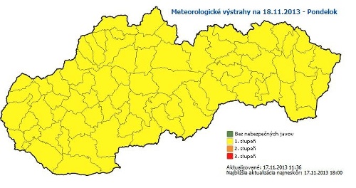 Počasie zvestuje príchod zimy: