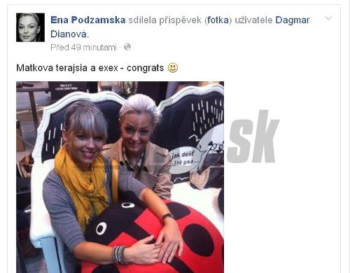 Elena Podzámska si na Facebooku lustrovala Didianine fotografie. Táto ju asi zaujala najviac. 