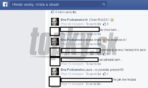 Elena Podzámska pridávala k fotografii štipľavé komentáre. 