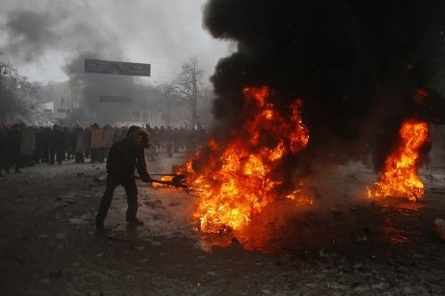 Protesty na Ukrajine sa