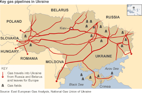 Cez Ukrajinu vedie hlavná plynová potrubná sieť