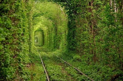 Tunel lásky pri meste Klevan, Ukrajina