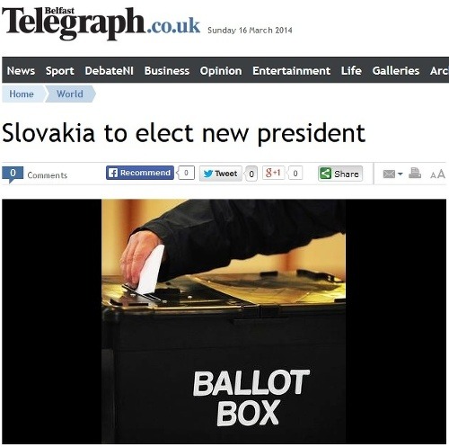 Belfast Telegraph - Slovensko volí prezidenta