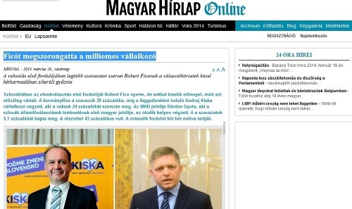 Magyar Hírlap - Fica zaskočil milionár Kiska