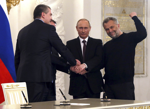 Putin so zástupcami Krymu