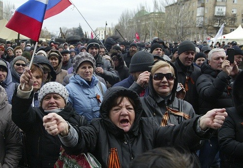 Proruskí aktivisti na Ukrajine