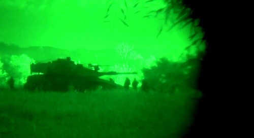 Fotka tanku nočným videním