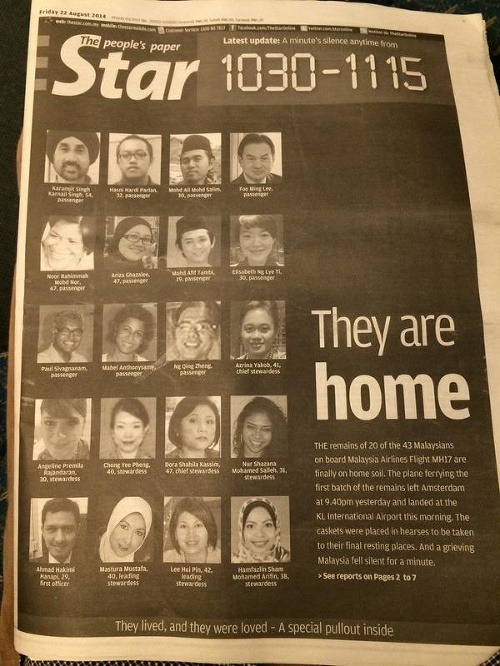 Obete malajzijského letu MH17