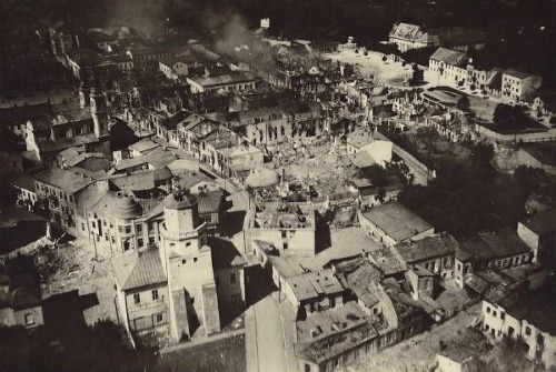 Poľské mesto Wielun po bombardovaní