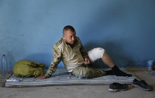 Zajatý ukrajinský vojak