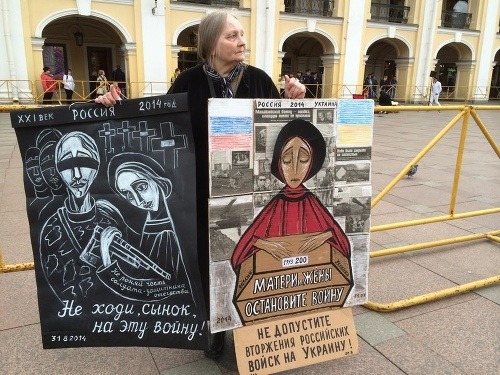 Protest proti ruskej invázii