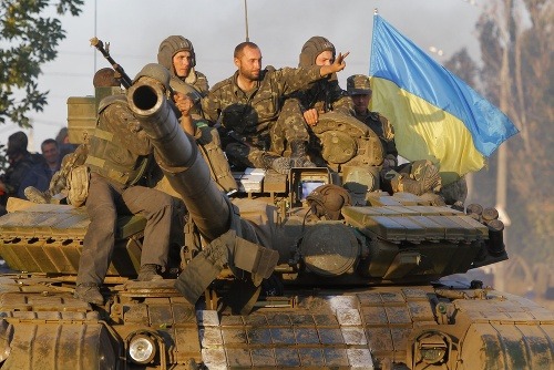 Vojaci ukrajinskej armády v