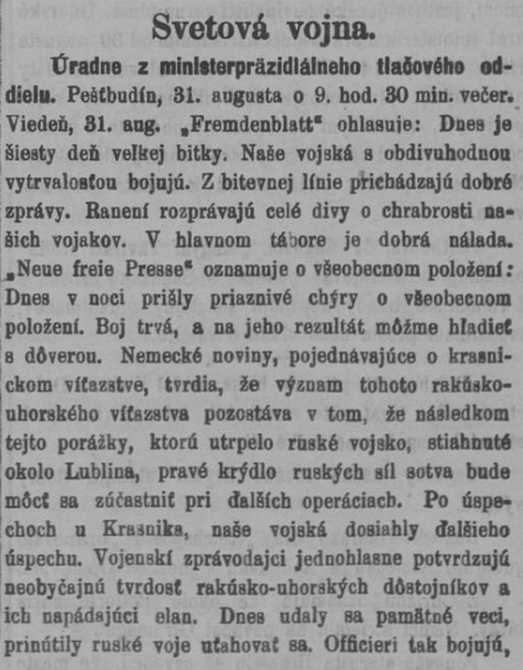 Slovenské noviny pred 100