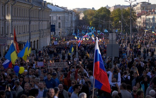 Demonštrácia v Moskve