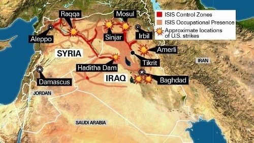 Toto sú bombardované miesta v Sýrii a Iraku