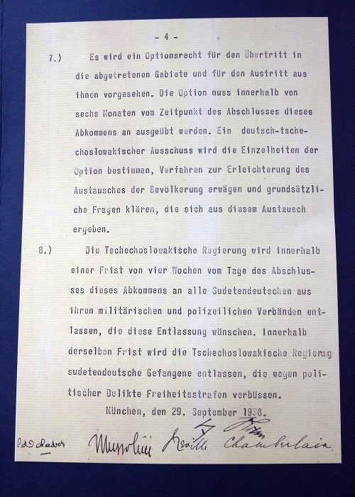 Originál Mníchovskej dohody