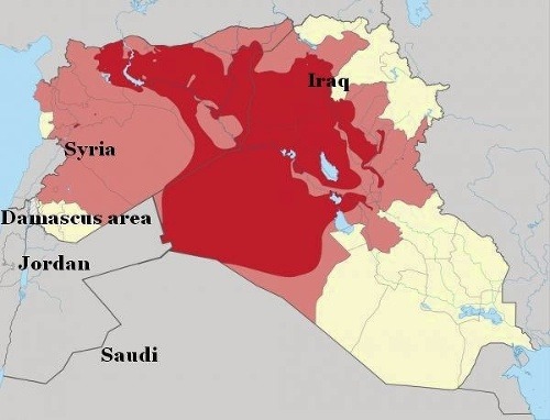 Územie vypĺňajúce Islamský štát