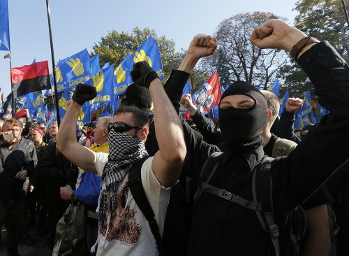 Nepokoje v Kyjeve: Demonštranti