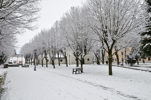 Prvý sneh v Kežmarku