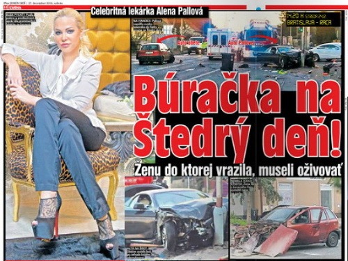 O autonehode Aleny Pallovej informuje aktuálne vydanie spomínaného denníka.