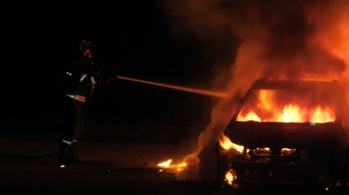 FOTO Auto vyhorelo do