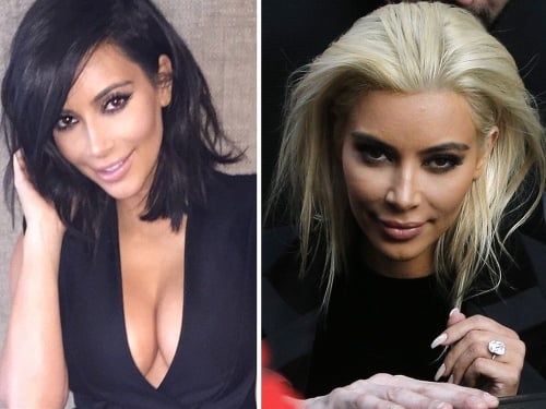 Vlasy Kim Kardashian už viac nie sú tmavé. Televízna hviezda sa dala nafarbiť na platinovo, čo v kombinácii s tmavým obočím vyzerá veľmi čudne. 