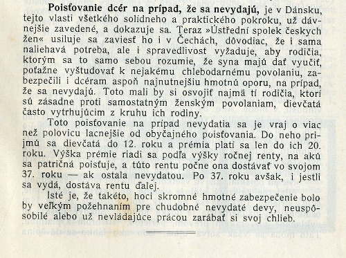 Zo stránok Živeny (rok 1911).