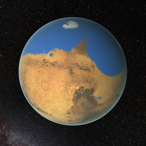 Severnú pologuľu Marsu kedysi pokrýval oceán vody 