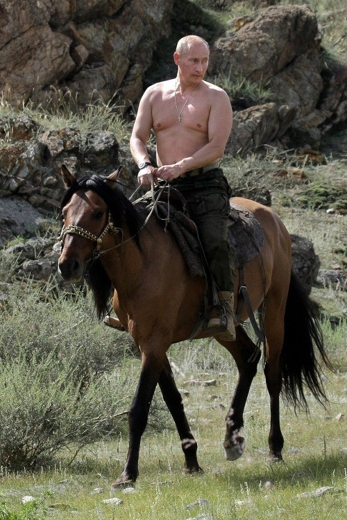 Fotografia, ktorá Putina zachytáva ako oslnivého hrdinu na koni, si podmanila internet