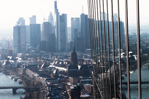 Pohľad z novej budovy ECB