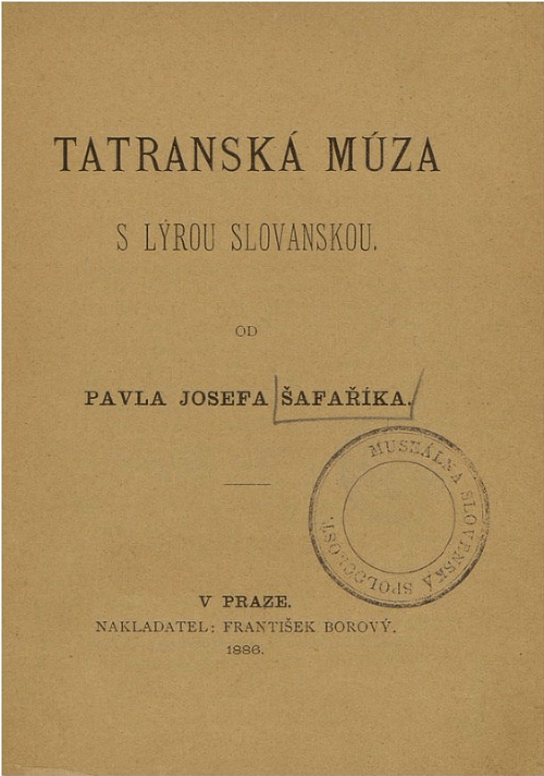 Tatranská múza s lýrou slovanskou, Levoča, 1886