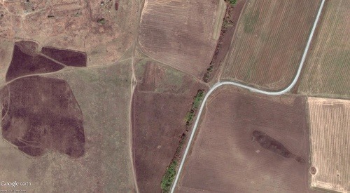 Reálny záber z toho istého dňa podľa Google Earth