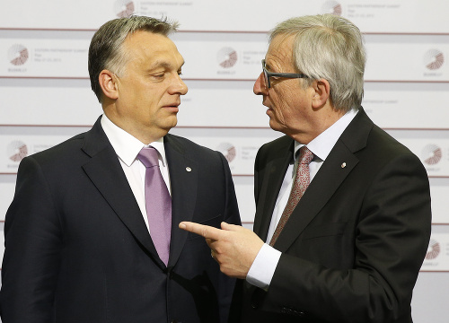 Predseda EK Juncker s Viktorom Orbánom