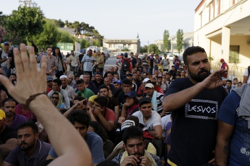 Imigranti protestujú na gréckom