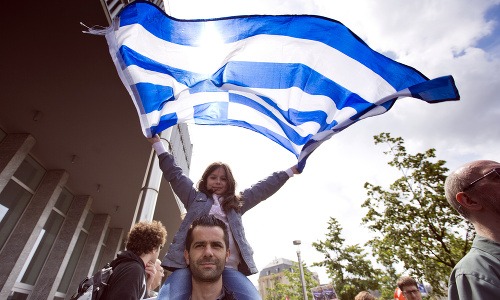 Demonštrácia v Grécku