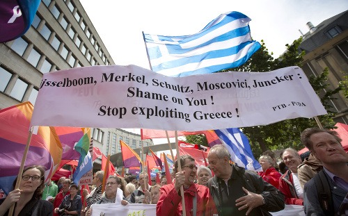 Demonštrácia v Grécku