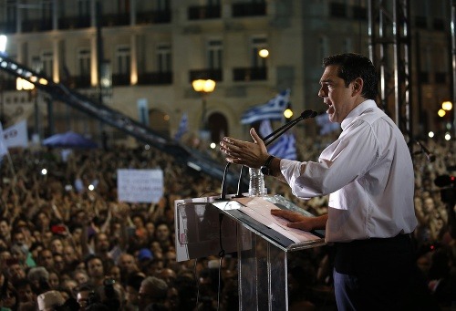 Alexis Tsipras vyzával ľudí,