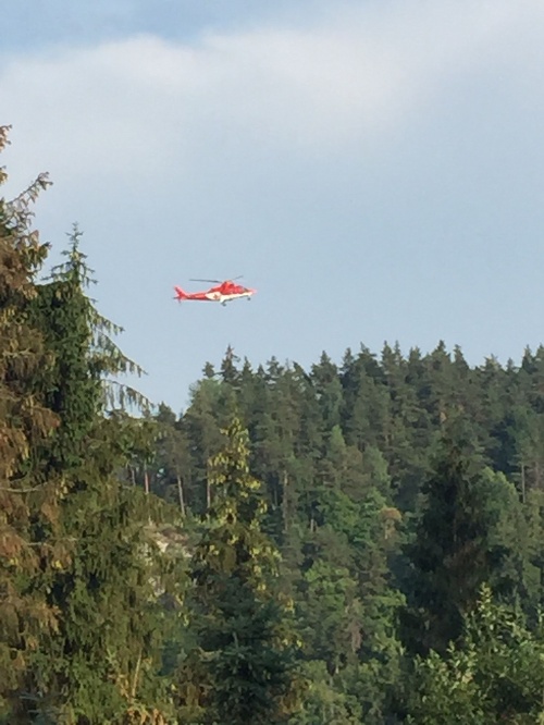 Naša čitateľka Lucia zachytila let vrtuľníka iba pár minút pred nešťastím