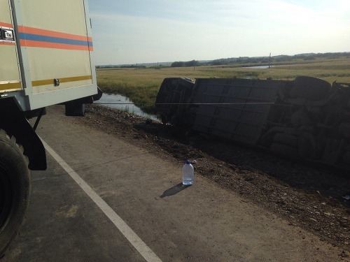 Nehoda ruského autobusu