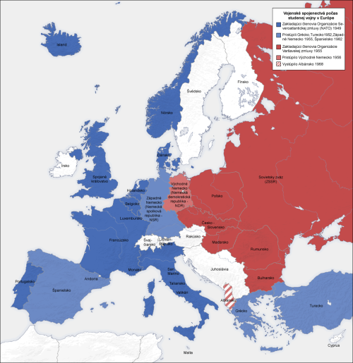 Mapa spojenectiev v Európe