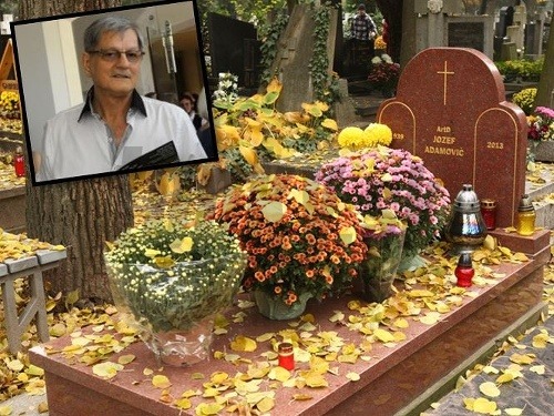 Herec Jozef Adamovič (23. 4. 1939 - 2. 8. 2013) spočinul na Martinskom cintoríne, kde má neprehliadnuteľný pomník s množstvom živých kvetov.