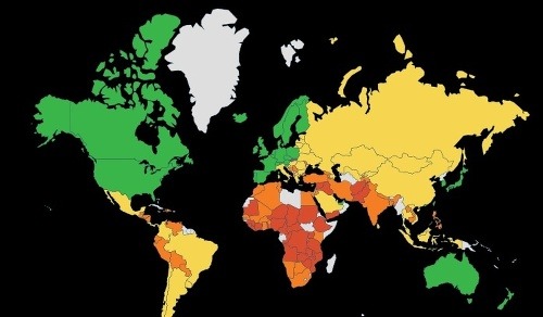 Zelené krajiny sú prosperujúce, naopak červené sú na tom zle