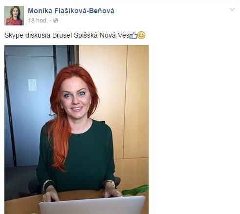Monika Flašíková-Beňová si nechala prefarbiť vlasy na ryšavo. 