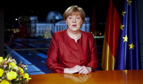 Angela Merkelová počas Novoročného