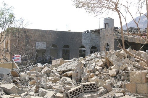 Zbombardovaná nemocnica v Haydane