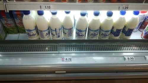 Mlieko vďaka zníženej DPH zlacnelo