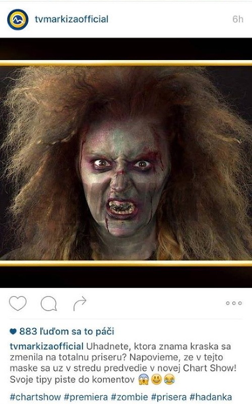 Koncom januára zverejnila Markíza na Instagrame hrozivú fotku herečky Barbory Švidraňovej. Na zábere, ktorý sa objavil vo vysielaní Chartshow, totiž ryšavka vyzerala doslova ako príšera. 