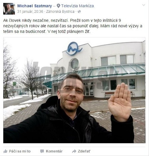 Michael Szatmáry oznámil priateľom svoj odchod z Markízy na sociálnej sieti Facebook.