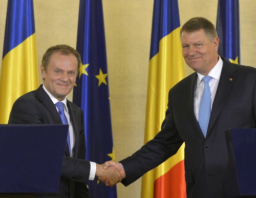 Donald Tusk s rumunským prezidentom Klausom Iohannisom