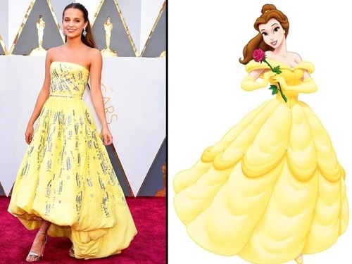 Krásna herečka Alicia Vikander si domov odniesla zlatú sošku. Pri výbere outfitu akoby sa inšpirovala u jednej z Disneyho princezien. 